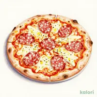 国産小麦生地のサラミピッツァ