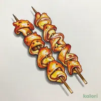 炭火やきとり串鶏かわぐるぐる巻き
