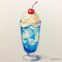 クリームソーダ（ブルーハワイ）