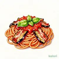 ナスとベーコンのトマトソース