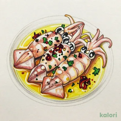 イカさんのトムヤムアヒージョ