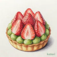 抹茶とイチゴのタルト