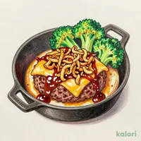 BBQチェダーチーズハンバーグ（ハーバーセット）