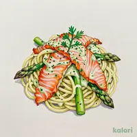 【春夏限定】スモークサーモンとアスパラのクリームジェノベーゼ