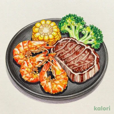 エビフライ＆アメリカンステーキ