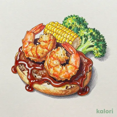 エビフライ＆ハンバーグ
