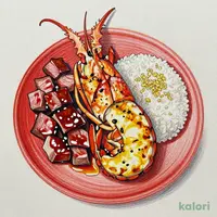 ロブスターの黄金焼き＆カットステーキwithガーリックライス