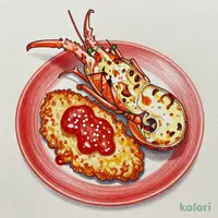 ロブスターの黄金焼き＆チキンミラネーズ