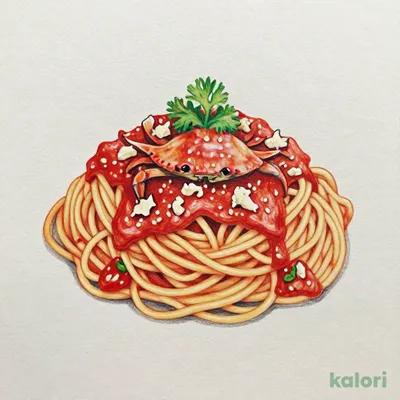 ワタリガニのトマトパスタ