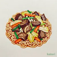牛もつと野菜の焼きラーメン