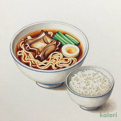 濃厚豚骨醤油ラーメン小ライス