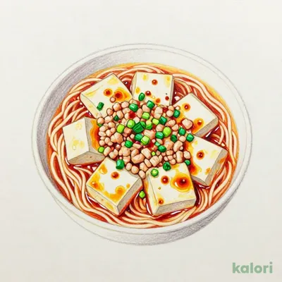 Homemade Spicy Oil Mapo Noodles