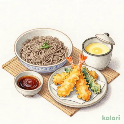 海老天ざるそば御膳
