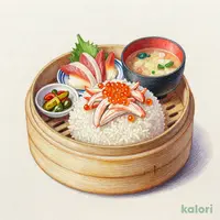 蟹いくらせいろとお刺身の御膳