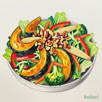 1/3日分野菜 ローストナッツと緑黄色野菜の味わいサラダ