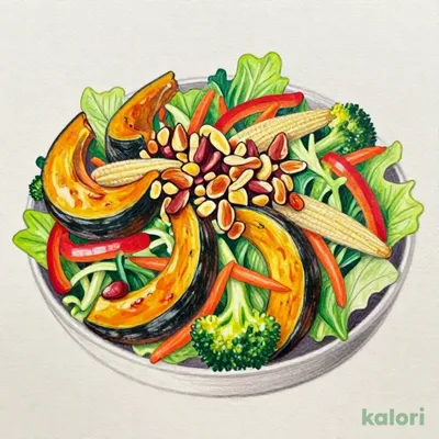 1/3日分野菜 ローストナッツと緑黄色野菜の味わいサラダ