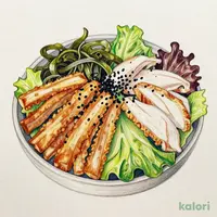 Fried Burdock and Steamed Chicken Fiber Salad (1/3 Daily Vegetable Intake)