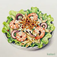 たっぷり海の幸と葉野菜の美味サラダ