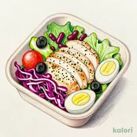 ハーブチキンのプロテインサラダ