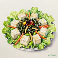 島豆腐と梅ひじきのサラダ