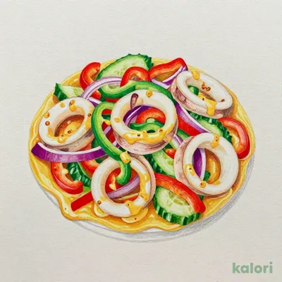 柔らかイカと野菜のマリネ マスタード風味