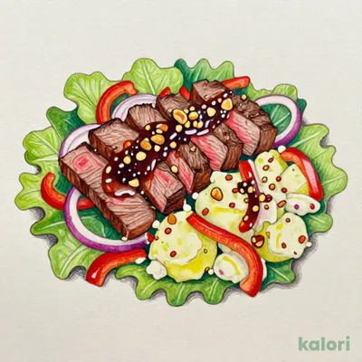 牛肉グリルの鉄分サラダ