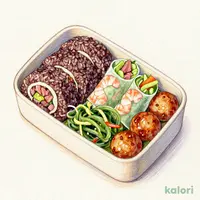 玄米ロール入り30品目のSalad bento