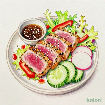 Seared Tuna Salad with Sesame Oil