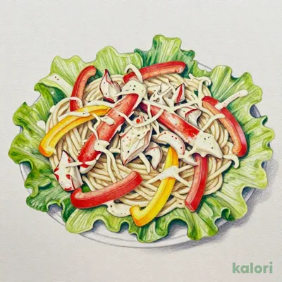 蟹づくしのパスタサラダ