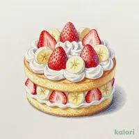 Strawberry and Banana Cake