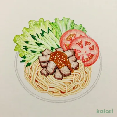 豚しゃぶの冷やしめん 麺1.5倍