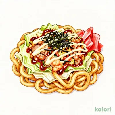 広島お好み焼き風皿うどん