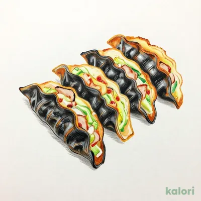 Garlic Bamboo Charcoal Gyoza (5 Pieces)