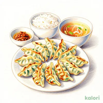 にんにく竹炭ぎょうざ10個定食