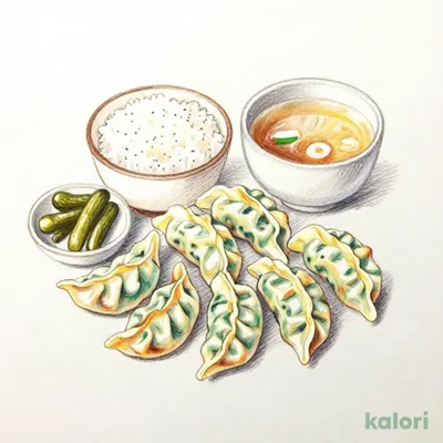 Garlic Bamboo Charcoal Gyoza Set (7 pieces)