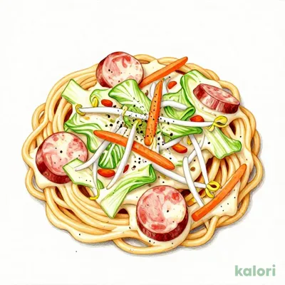 モグベジパスタカルボナーラ風 (麺300g)