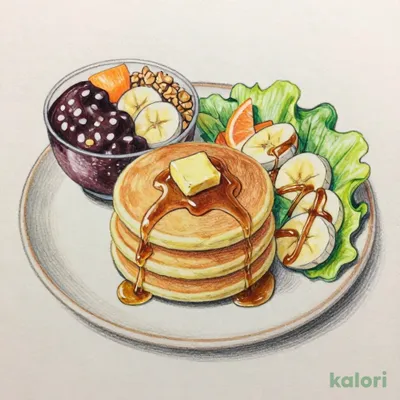 Acai Bowl and Pancake Set with Salad