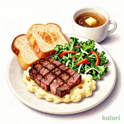 アンガスサーロインステーキサラダランチ（スープ・パン付）