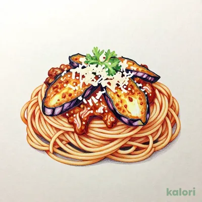 ナスと挽き肉のボロネーゼのスパゲッティ