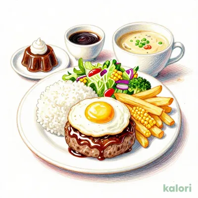 黒×黒ハンバーグスペシャルランチ