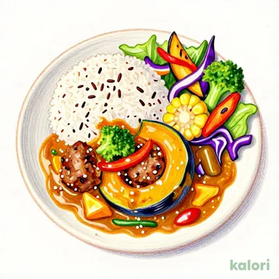 NIKUVEGE ベジタブルカレー＆雑穀ごはんランチ（サラダ付）