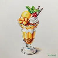 マンゴーのブリュレパフェ