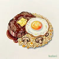 100gアンガスサーロインステーキ＆ガーリックピラフ～ドミグラスバターソース～