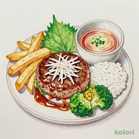 あつあつ鉄板和風ハンバーグランチ~おろし大根ソース~(スープ・ライス付)