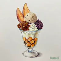 ほうじ茶香るお芋のパフェ