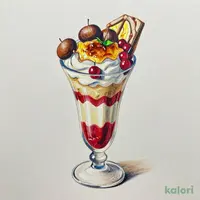 カシスと楽しむ栗のブリュレパフェ