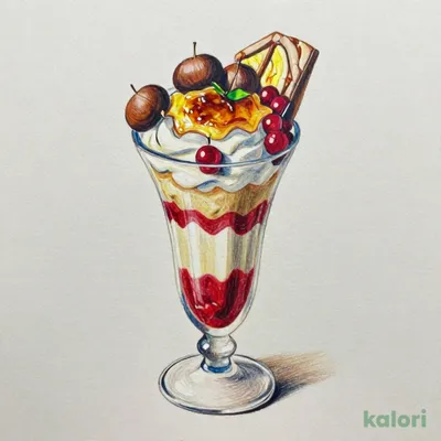 カシスと楽しむ栗のブリュレパフェ