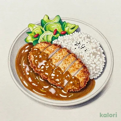 ロイヤルホストのカツカレーランチ（サラダ付）