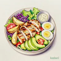 国産鶏むね肉のグリルチキンサラダ