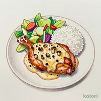 (月・火)チキンのポルチーニクリームランチ~ドミグラスソース~